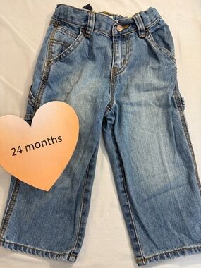 1989 Place - Classic Blue Kids Straight cut carpenter style Denim Pants
